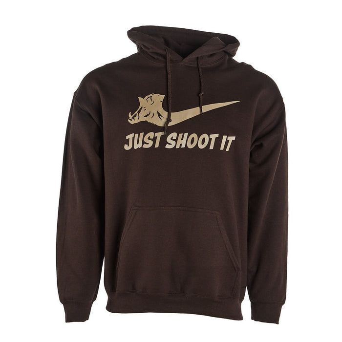 Cactus Alley Hat Co Mens Just Shoot It Chocolate Hoodie