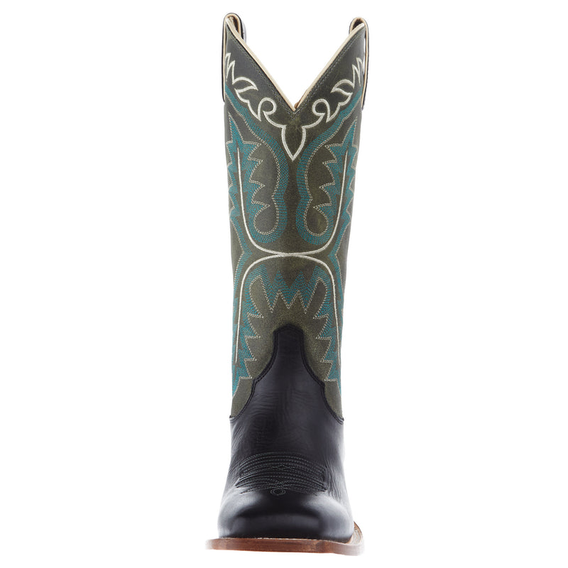 Justin Boot Company Women`s Stella Black 13 In Blue Top Cowgirl Boot