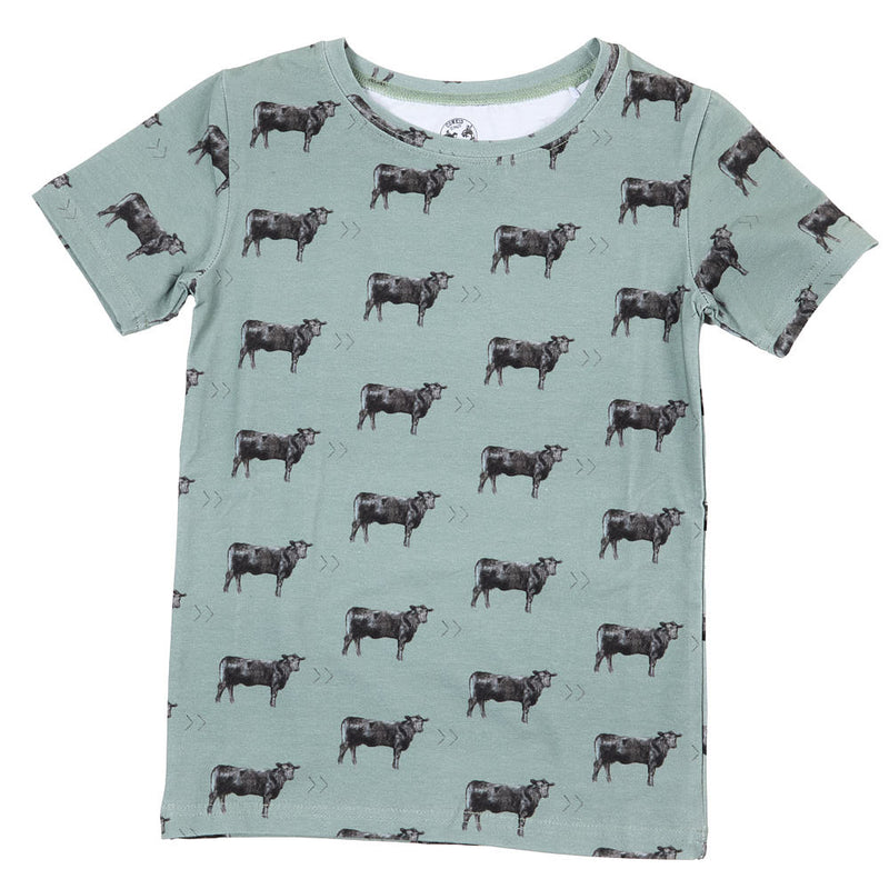 Cowkid Clothing Company Boy's Olive Angus Short Sleeve Set