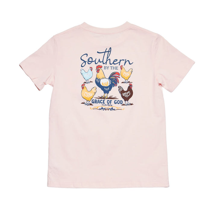 Cardin Mccoy Girls Pink By The Grace Of God Short Sleeve Tee