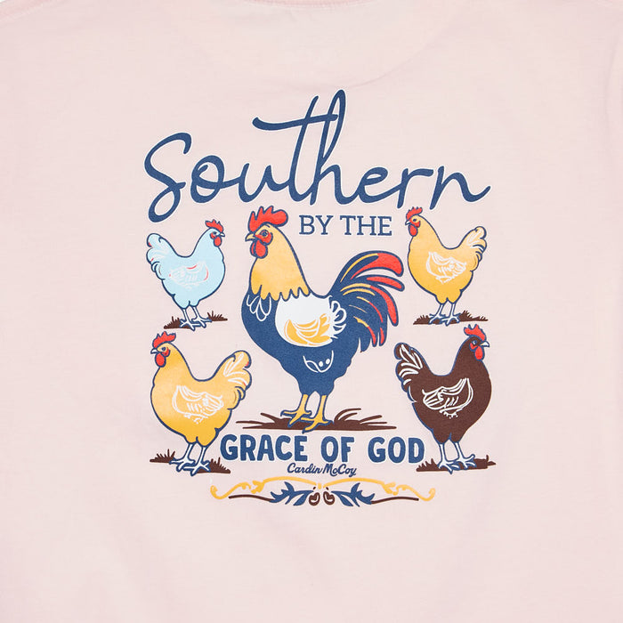 Cardin Mccoy Girls Pink By The Grace Of God Short Sleeve Tee