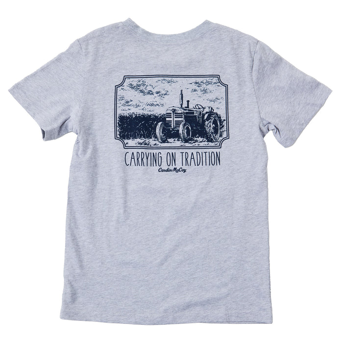 Cardin Mccoy Boys Grey Carrying On Tradition Short Sleeve Tee