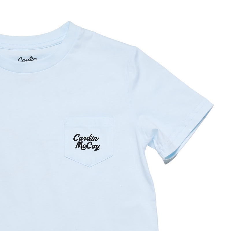 Cardin Mccoy Boys Blue God Bless America Short Sleeve Tee