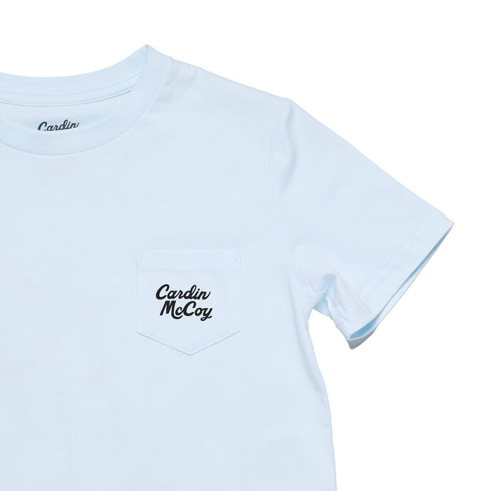 Cardin Mccoy Boys Blue God Bless America Short Sleeve Tee