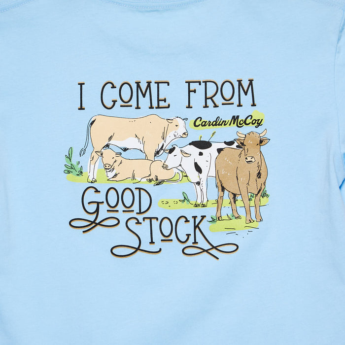 Cardin Mccoy Boy's Light Blue Good Stock Short Sleeve Tee