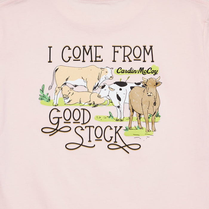 Cardin Mccoy Girl's Light Pink Good Stock Short Sleeve Tee