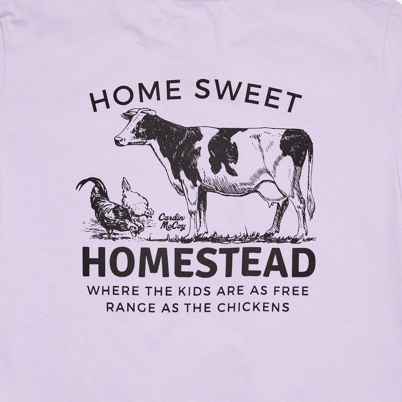Cardin Mccoy Girl's Lavender Homestead Short Sleeve Tee