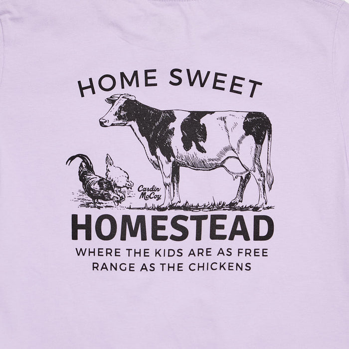 Cardin Mccoy Girl's Lavender Homestead Short Sleeve Tee