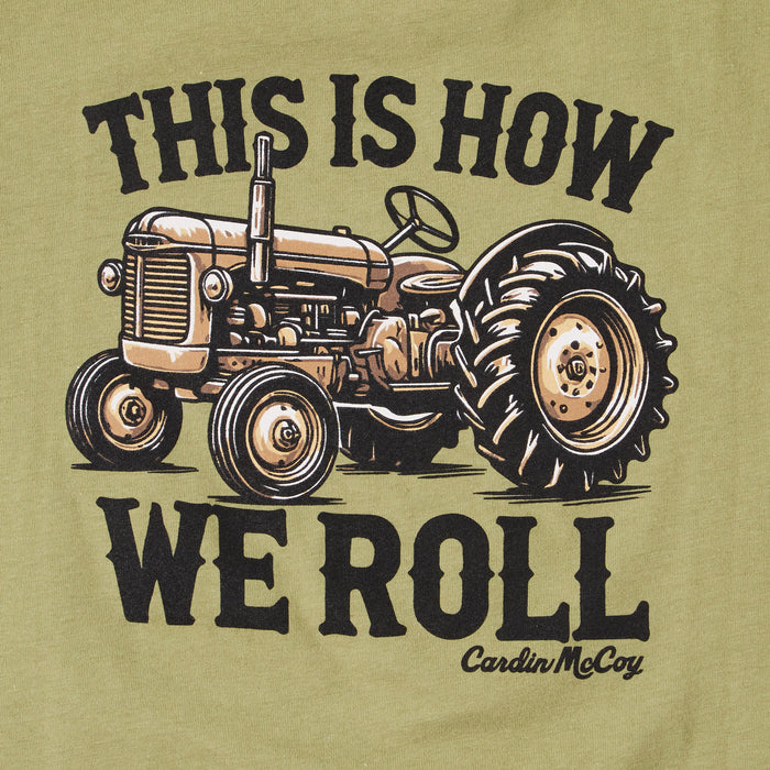 Cardin Mccoy Boys Olive This Is How We Roll Short Sleeve Tee