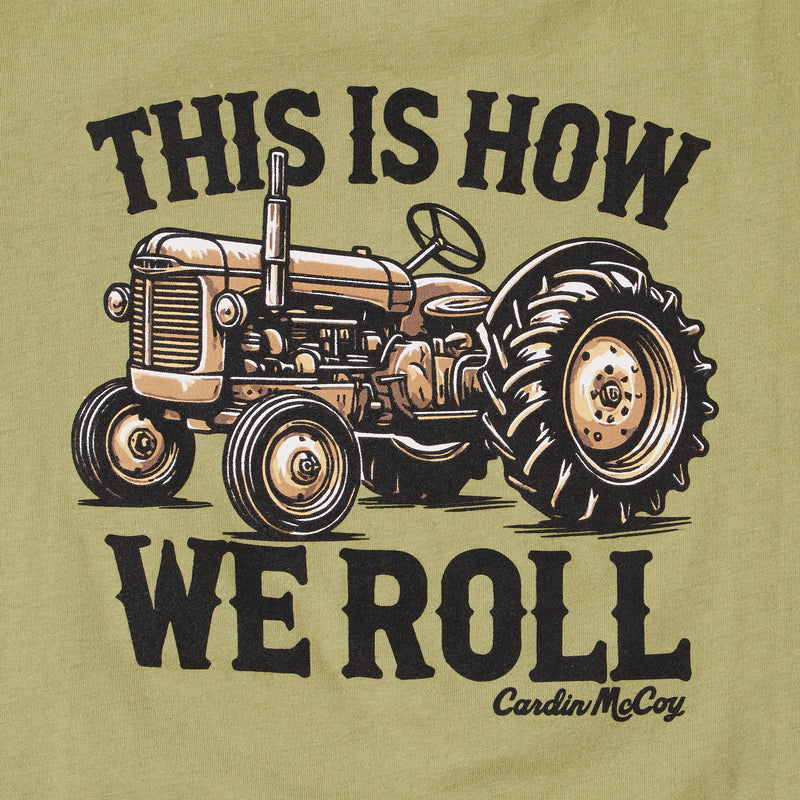 Cardin Mccoy Boys Olive This Is How We Roll Short Sleeve Tee