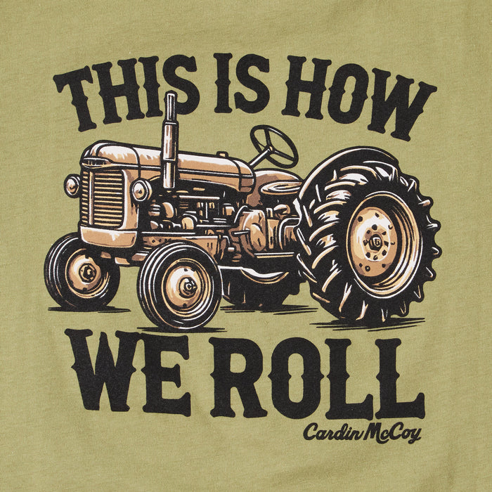 Cardin Mccoy Boys Olive This Is How We Roll Short Sleeve Tee