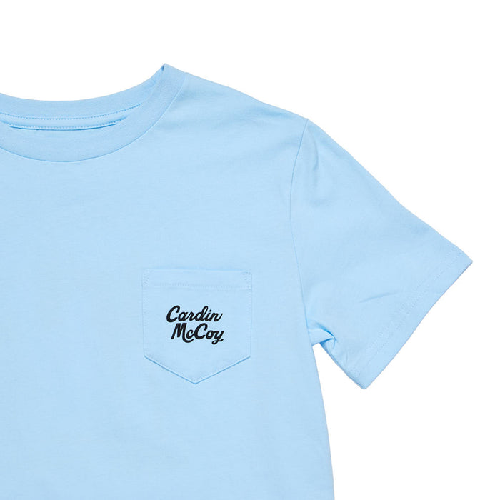 Cardin Mccoy Boy's Light Blue More Cowboys Short Sleeve Tee
