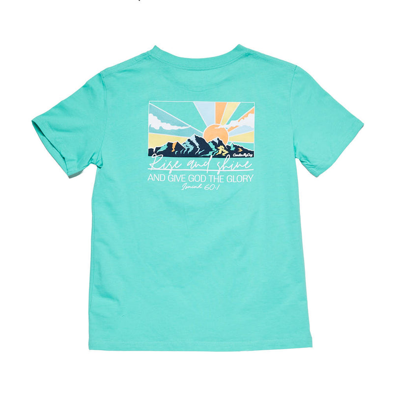 Cardin Mccoy Boys Rise and Shine Teal Shirt