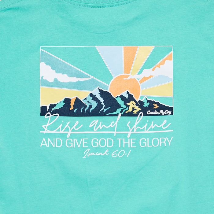 Cardin Mccoy Boys Rise and Shine Teal Shirt
