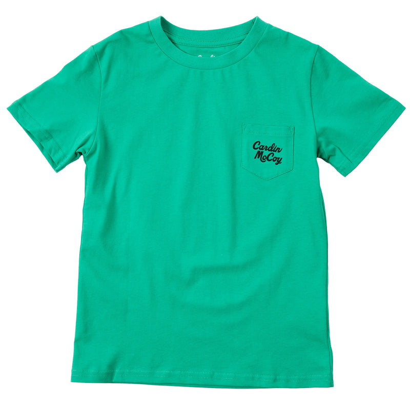 Cardin Mccoy Youth Rise and Shine Tractor Green Tee
