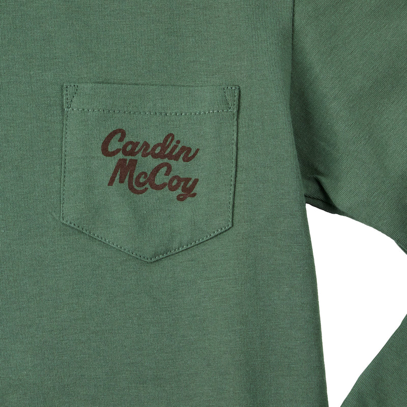 Cardin Mccoy Youth Shining Brightly Dark Green Long Sleeve Tee