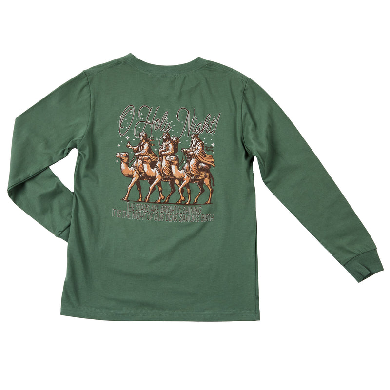 Cardin Mccoy Youth Shining Brightly Dark Green Long Sleeve Tee