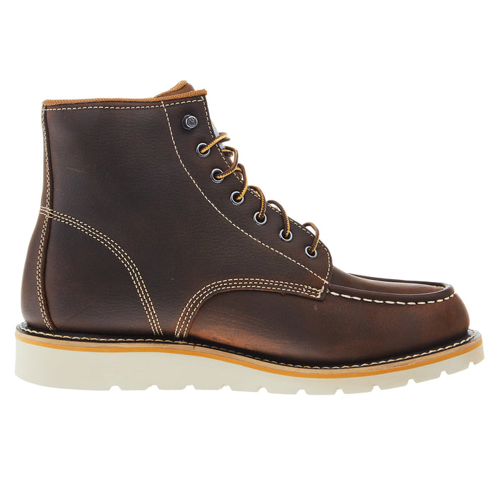 Carhartt Men`s Brown Waterproof 6in Moc Toe Wedge Shoe
