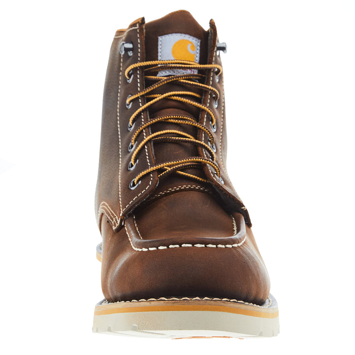 Carhartt Men`s Brown Waterproof 6in Moc Toe Wedge Shoe