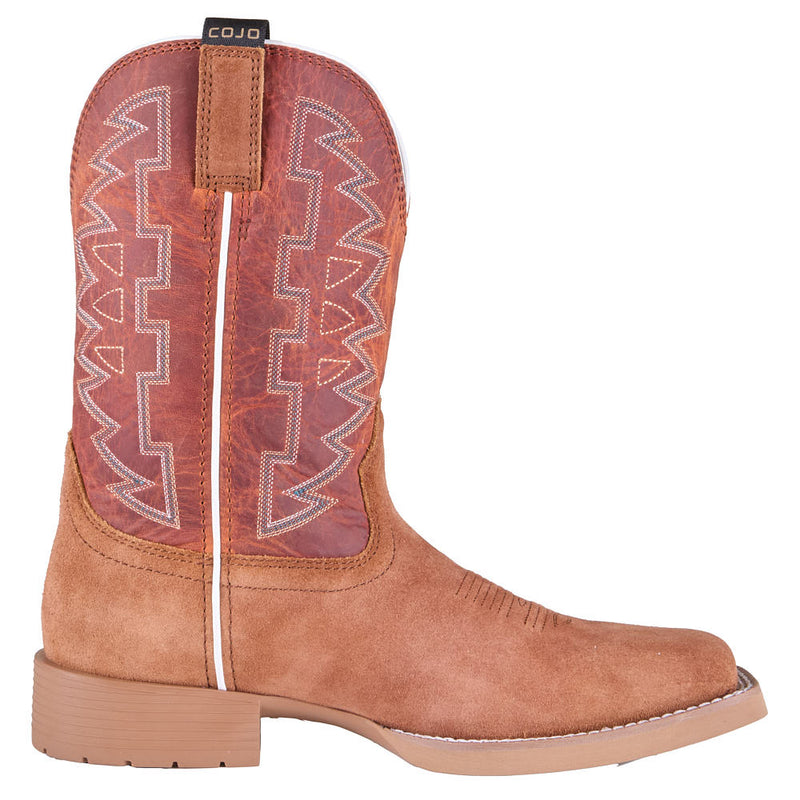 Justin Boot Company Men's Dear Rodeo Rust Roughout Vamp 11in Orange Top