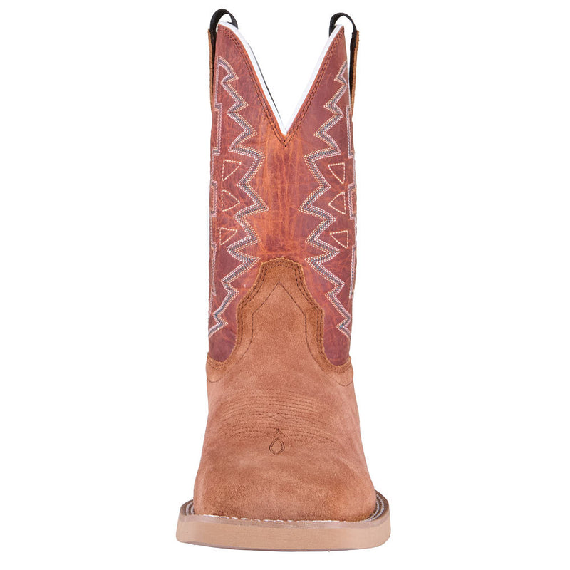 Justin Boot Company Men's Dear Rodeo Rust Roughout Vamp 11in Orange Top