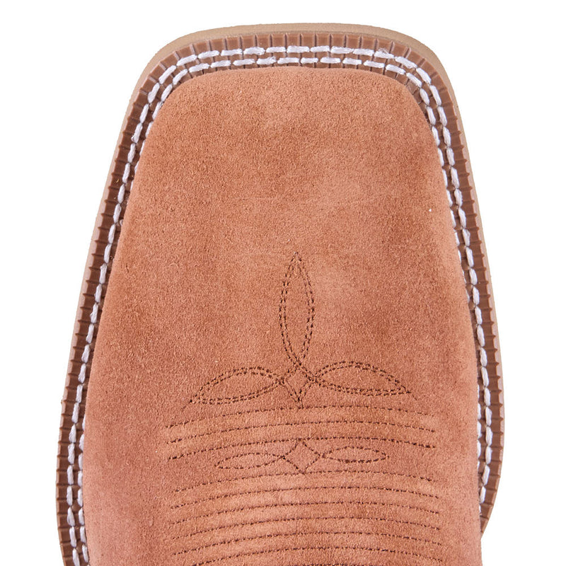 Justin Boot Company Men's Dear Rodeo Rust Roughout Vamp 11in Orange Top