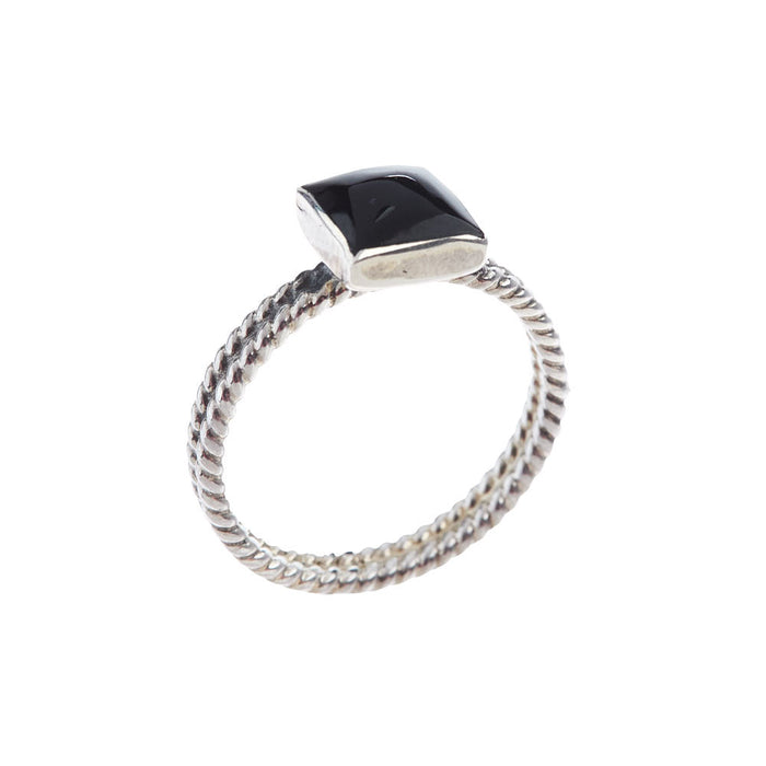 Andy Mikes Concord Black Onxy Twisted Rope Ring