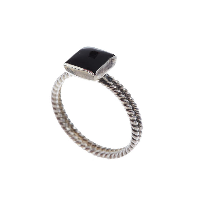 Andy Mikes Concord Black Onxy Twisted Rope Ring
