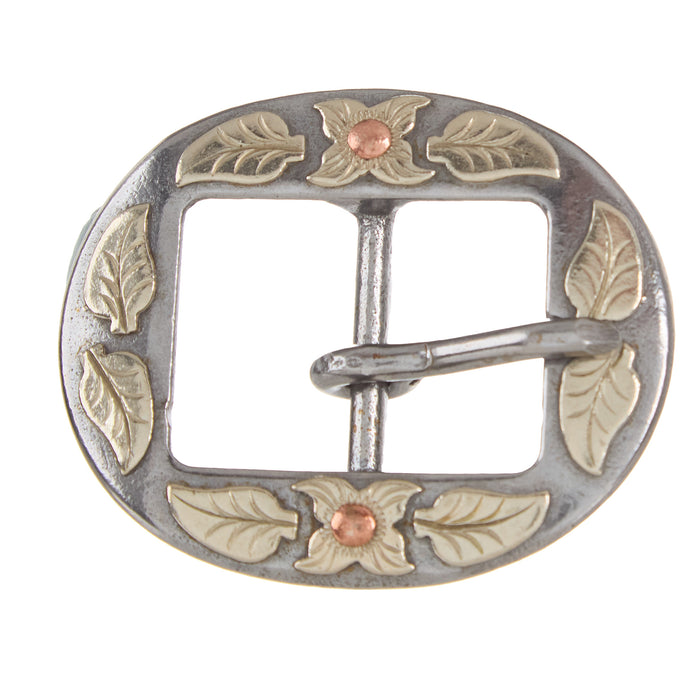 Cowpuncher 1in Floral Cart Style Buckle
