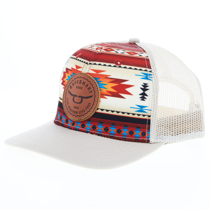 Ropesmart Leather Circle Aztec Patch Cap