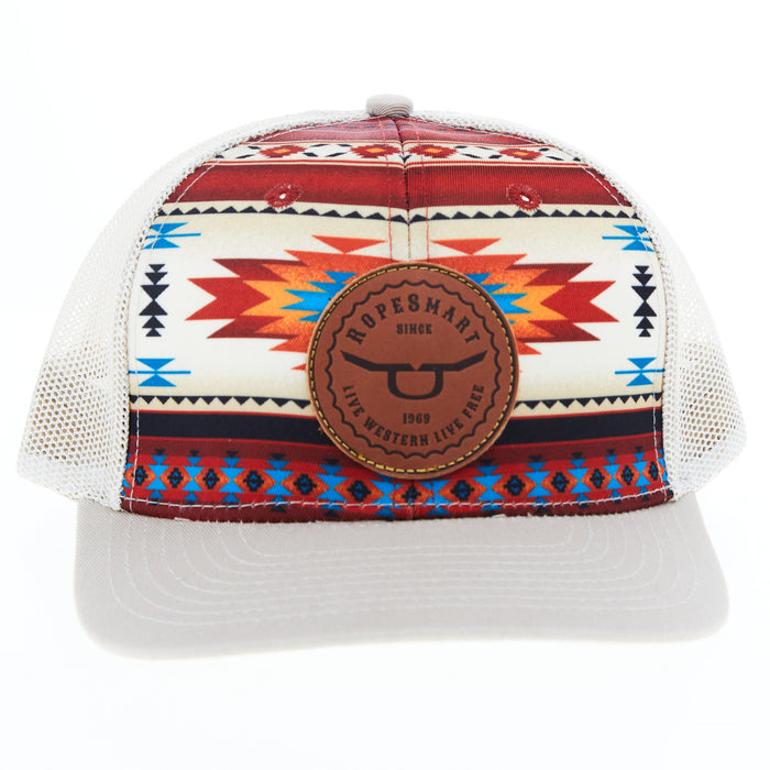 Ropesmart Leather Circle Aztec Patch Cap