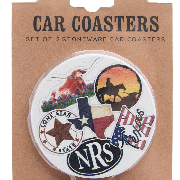 Carson Gifts Texas 2 Pack Car Coasters