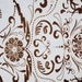 Lmt Design Baroque Medium Brown on Beige Cowhide Rug