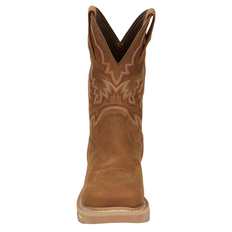 Justin Boot Company Men's Commander Montana Rust Waterproof 11in. Nano Composite Work Boot