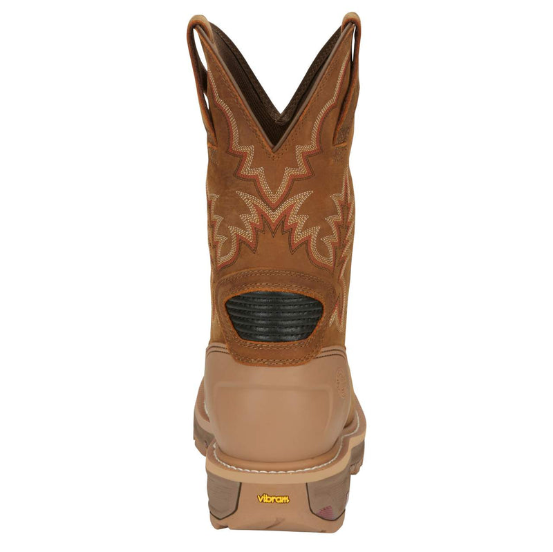 Justin Boot Company Men's Commander Montana Rust Waterproof 11in. Nano Composite Work Boot