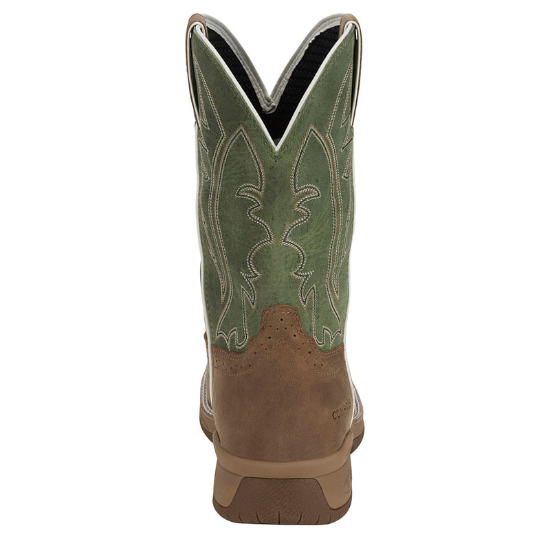 Justin Boot Company Men`s Commander 11In Brown Pull On H2O Square Nano Toe Work Boot