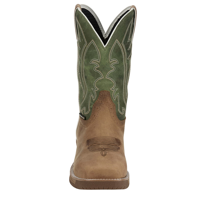 Justin Boot Company Men`s Commander 11In Brown Pull On H2O Square Nano Toe Work Boot