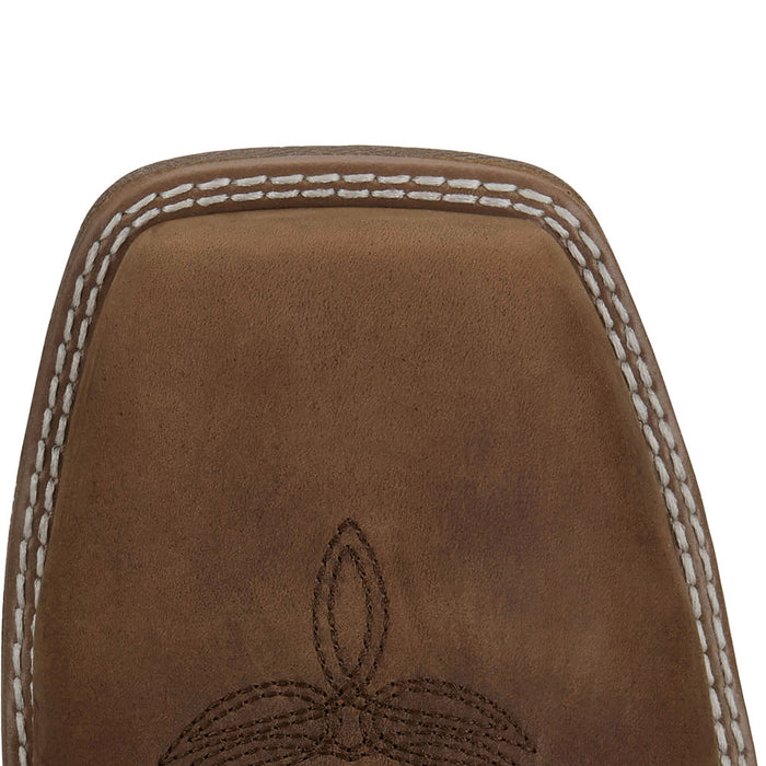 Justin Boot Company Men`s Commander 11In Brown Pull On H2O Square Soft Toe Work Boot