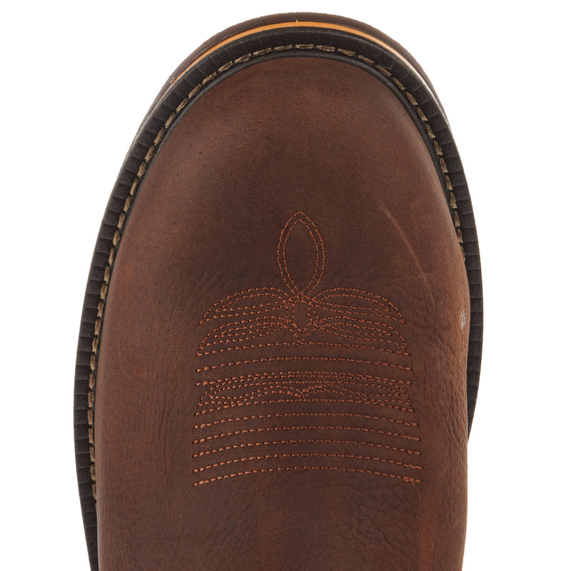 Justin Boot Company Mens Commander Hickory Brown 11 In Brown Top Nano Comp Round Toe Work Boot