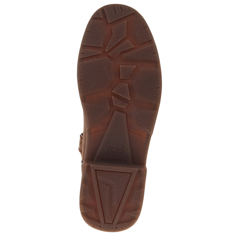 Justin Boot Company Mens Commander Hickory Brown 11 In Brown Top Nano Comp Round Toe Work Boot