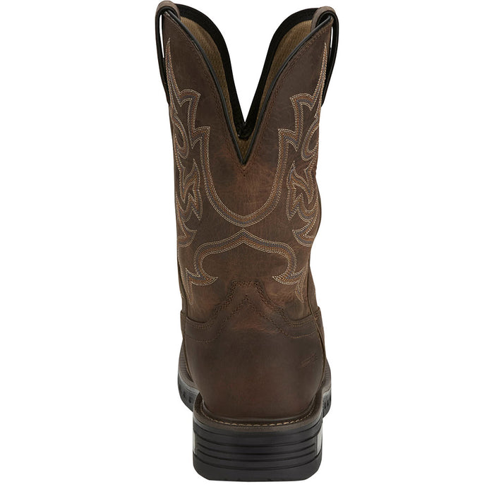 Justin Boot Company Men's Rigman 11In Brown Nano Square Toe Work Boot