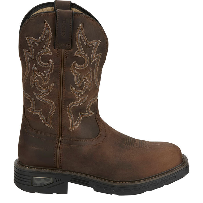 Justin Boot Company Men's Rigman 11In Brown Nano Square Toe Work Boot