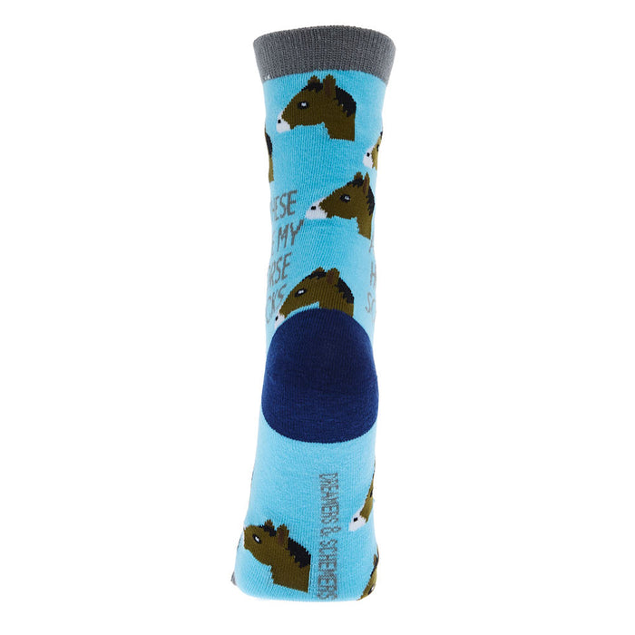Dreamers & Schemers Youth Horse Crew Socks OSFM