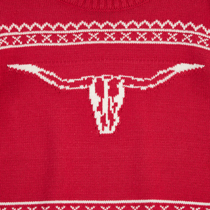 Cotton And Rye Outfitters Girl's Longhorn Pink Sweater