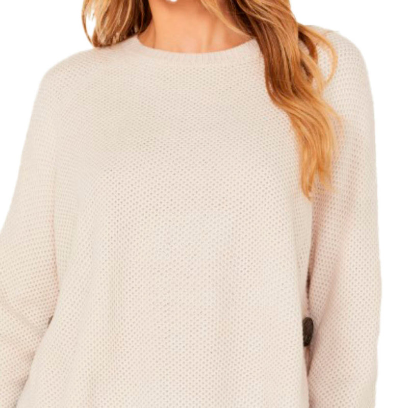 Cotton And Rye Outfitters Womens Rounded Hem Birch Sweater