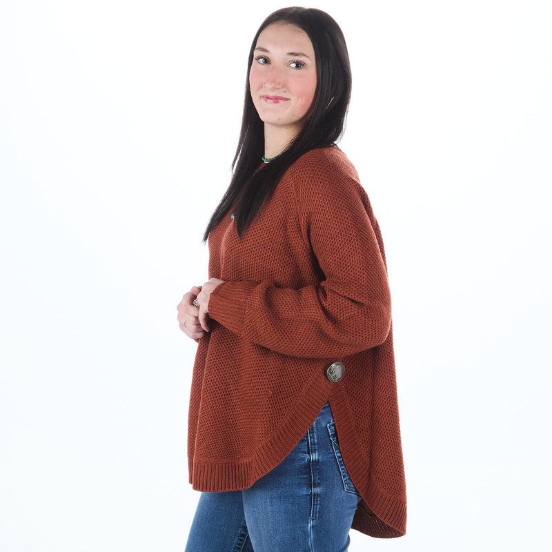 Cotton And Rye Outfitters & Women's Round Bottom Textured Sweater