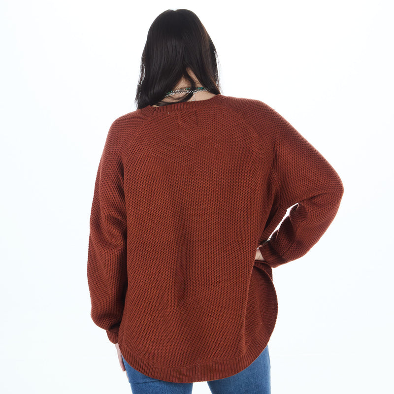 Cotton And Rye Outfitters & Women's Round Bottom Textured Sweater