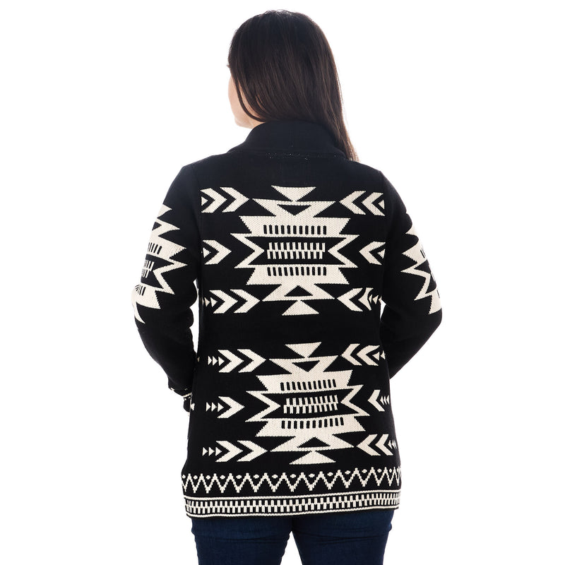 Cotton And Rye Outfitters Black Ivory Aztec Cardigan