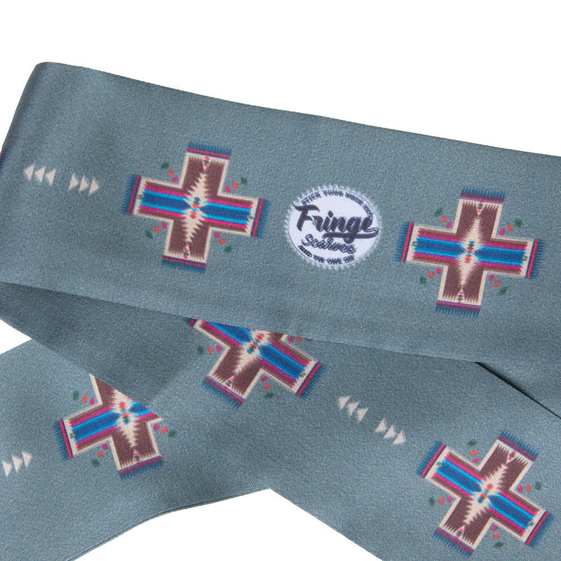 Fringe Scarves Cross Me Sage Twilly