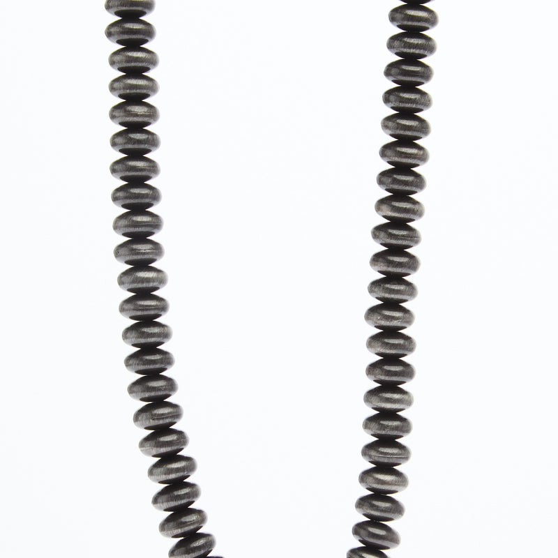 Wild Junkie Cross Pendant Silver Beaded Necklace